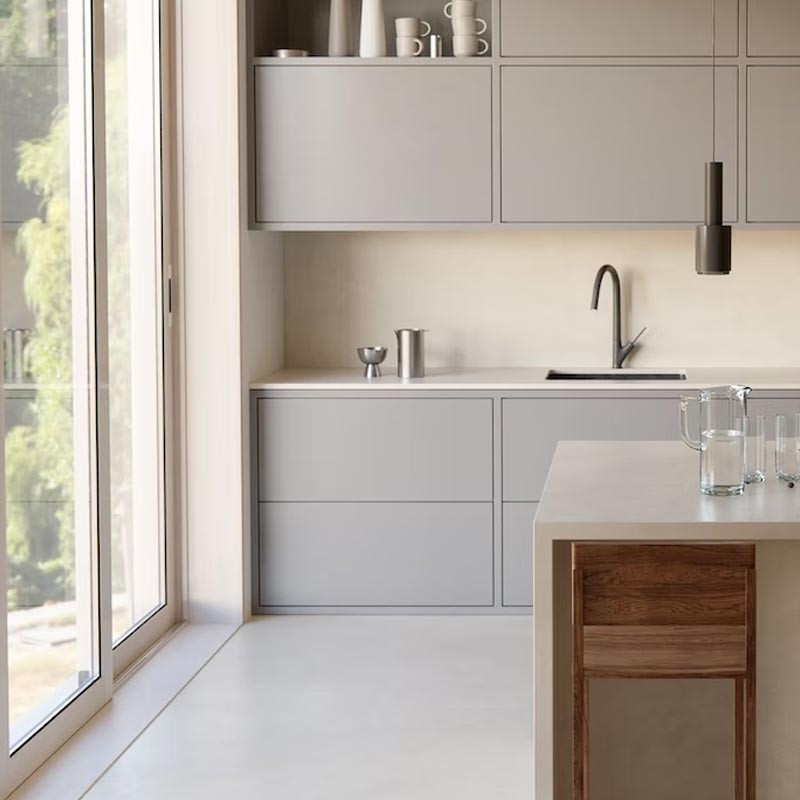 Plan de travail cuisine et salle de bain en Dekton® Nacre